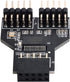 xiwai 9pin USB 2.0 Header Motherboard 1 to 2 Female Extension HUB Connector Adapter Port Multiplier
