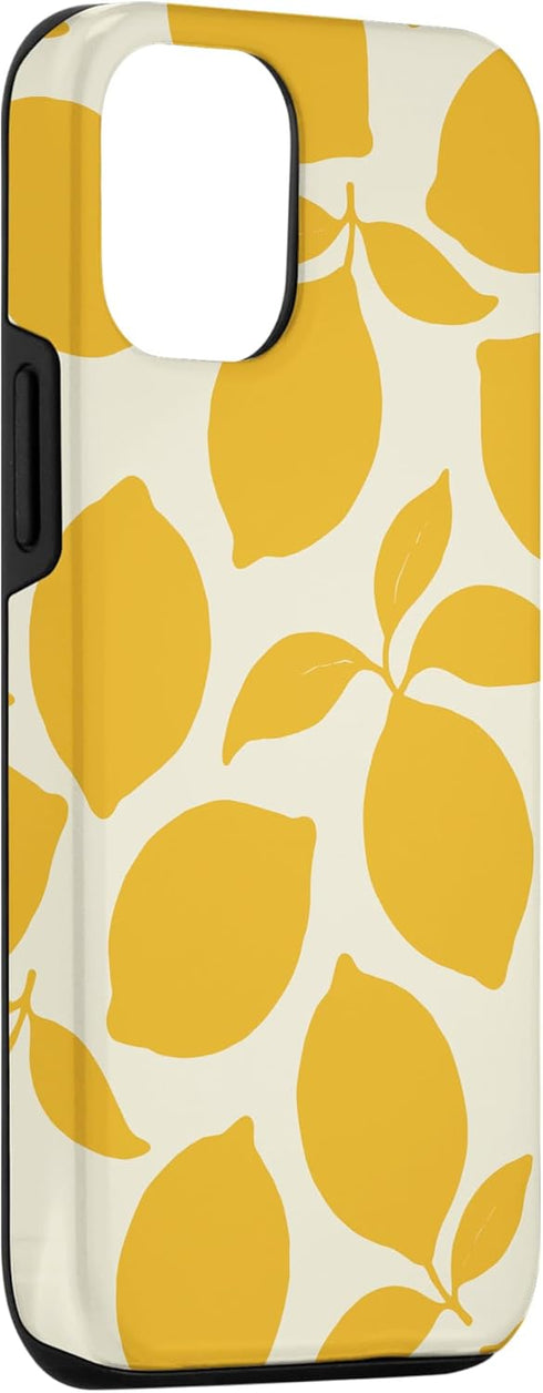 Fresh Citrus Vibes Minimalist Fruit Pattern Ideas Summer 12/12 Yellow Lemon Pattern Floral Minimal Citrus Cute Case