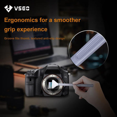 VSGO VS-S03E Full Frame Camera Cleaning Kit, 12pcs Sensor Cleaning Swab and 10ml Cleaner for Sony Nikon Canon FF CCD