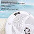 Pyle Marine Speakers - 5.25 Inch 2 Way Waterproof Outdoor Audio System, 180 Watt Power, 1 Pair, White