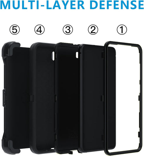 Samsung Galaxy S21 FE 5G Case - Heavy Duty, Military Grade, Shockproof, Dropproof, Dust-Proof (Black)