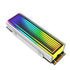 M.2 2280 ARGB Hard Drive Heatsink Cooling SSD Cooler, 5V 3Pin RGB Sync, Efficient Heat Dissipation, White