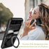 for Motorola razr 2023 Case, Metal Ring Holder Stand Cover with Camera Protector, Full Protection Shockproof (Black)