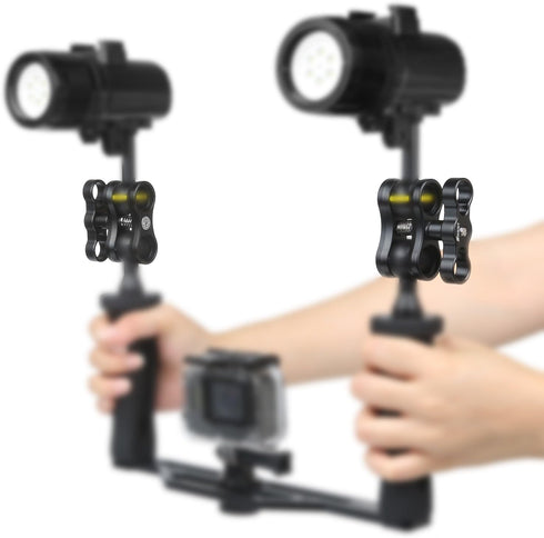 D&F 1'' Aluminum Standard Ball Mount Clamp for Underwater Light Arm System
