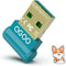 USB Bluetooth Adapter for PC, QGOO Bluetooth Dongle 5.3 EDR, Wireless Receiver for Desktop and Laptop - Green