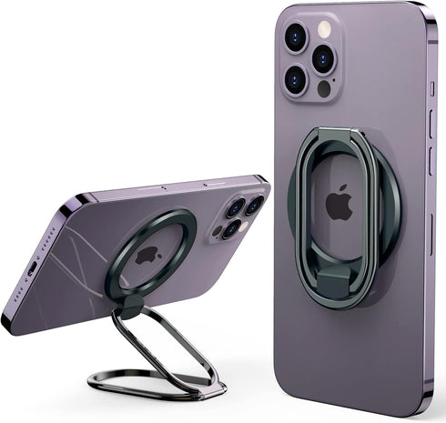 ?2024 Upgraded? Mag Safe Phone Ring Holder, Adjustable Magnetic Kickstand Compatible with iPhone 15 & 14 Series