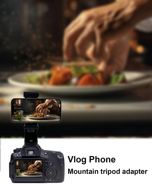 SEYUGOPTI 360 17 16 15 14 Tripod Phone Mount for Selfie Stick Camera Stand Vlogging, Rotates Adjustable Cell Phone Clip
