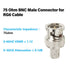 XRDS -RF BNC Compression Connector for RG6 Coaxial Cable, BNC Male Connectors for CCTV