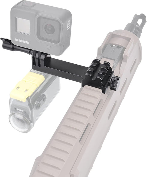 High Precision Aluminum Alloy Cell Phone Gun Clamp Mount, Picatinny Rail Holder for iPhone YouTube Tiktok Vlogging