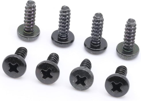 Replacement Screws, 1 Set of Metric Screws (Model RS-198132), Pan Head, Philips Drive, Black Plated, Pack of 8