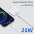 iPhone Charger, 2 Pack 20W PD USB C Wall Fast Charger Adapter with 2 Pack 6FT Type C to Lightning Cable