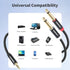 2-Pack 6FT 3.5mm 6.35mm 3.5mm 1/4" TRS to Dual TS Mono Y-Splitter Cable: Connect Stereo Output to Dual Mono Inputs
