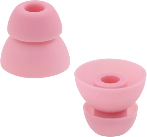 ALXCD Pink Eartips for BeatsX Earbuds, 8 Pairs S/M/L & Double Flange Soft Silicone Tips, Compatible with Beats by Dr.