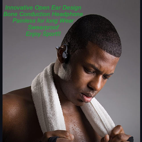 Headset MP3 IHAO True Bone Conduction Headphones Open Ear Able to be a Player with Micro Disk Stereo Bluetooth Earphone