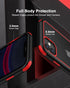 Crystal Clear Case for iPhone 11, Black/Red, with Multicolor Protective Shockproof Bumpers, Anti Scratch Transparent