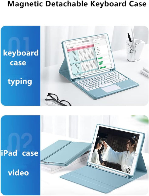 Keyboard Cover with Mouse for Galaxy Tab S9+/S9 Plus 12.4 inch 2023 SM-X810/X816B/X818U, Slim Smart Detachable