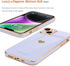Teageo Cute Love Heart Luxury Electroplate Case for iPhone 14, Raised Camera Protection Bumper, Purple