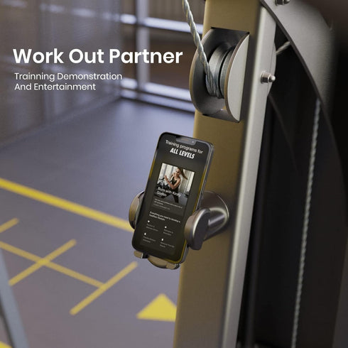 MiiKARE Gym Accessory Magnetic Phone Holder, Universal Magnetic Phone Mount for Gym, 360-Degree Adjustable