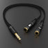 Headphone Splitter Adapter, 3.5mm Audio + Mic TRRS Splitter (3.5mm Male to 2X 3.5mm Female) for Gaming Headset
