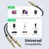 UGREEN 6.6FT 1/8 to 1/4 Stereo Cable, 3.5mm TRS to Dual 6.35mm Y Splitter Adapter for iPhone, PC, Mixer, Speaker