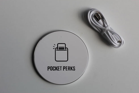 Ultra Slim White Wireless Fast Charger, Qi-Certified 10W for iPhone and Android Devices