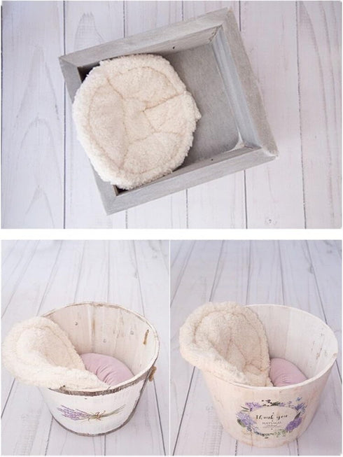 Newborn Baby Photography Props Posing Blanket, Professional Contoured Positioner Set with Flexible Metal Edges