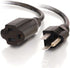 C2G Legrand 6 Foot Computer Power Cord, 18 AWG Extension Cable, Black, 1 Count, C2G 03115
