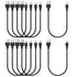 Mini USB Cable 1ft, 10-Pack Bulk Short Black Mini-B Charger Cord