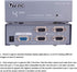 DTECH 4 1 Powered Port VGA Splitter Box Video Distribution Duplicator for PC to Multiple Monitors Projector