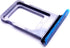2X 13 13 Single Sim Card Holder Slot SimCard Tray Replacement Compatible with iPhone Pro / Pro Max (Blue)
