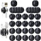 OHill Desk Cable Management, 24 Pack Black Self Adhesive Cord Holder Clips, Ideal Wire Keeper for Desk, Nightstand