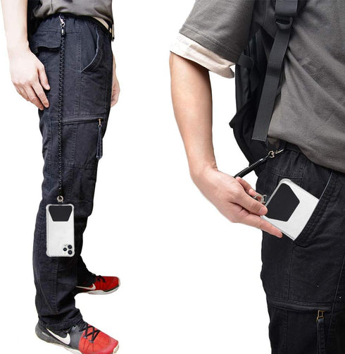Doormoon Universal Phone Lanyard Tether with Patch, Stretchy Straps & Case Anchor for iPhone, Samsung, Pixel, Most