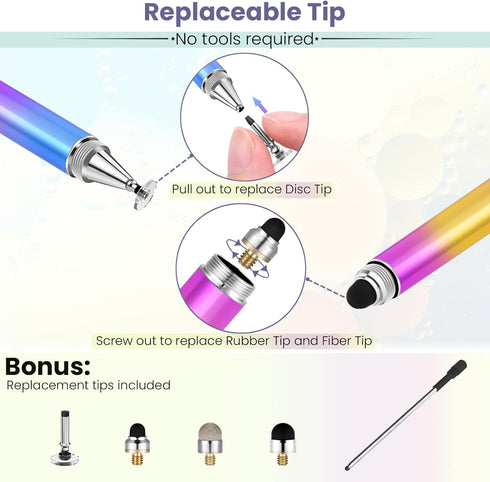 Stylus Pen, Big Diamond Multi-Tips, Universal Stylist Pen for Touch Screens, iPad, iPhone, Tablets & Cell Phones
