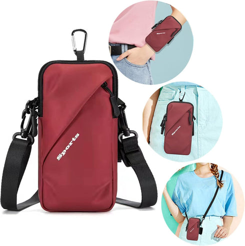 Prime Comfort Cell Phone Holder, Small Crossbody Shoulder Holsters Bag with Arm Band, Fits