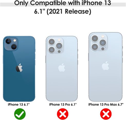 LOHASIC Vintage Leather Case for iPhone 13, Slim Luxury PU Soft Flexible Bumper, Shockproof Cover