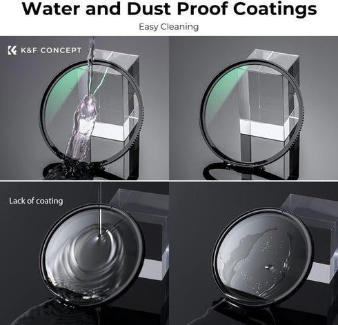K&F Concept 43mm MC UV Protection Filter - 28 Multi-Layer Coatings HD/Hydrophobic/Scratch Resistant Ultra-Slim