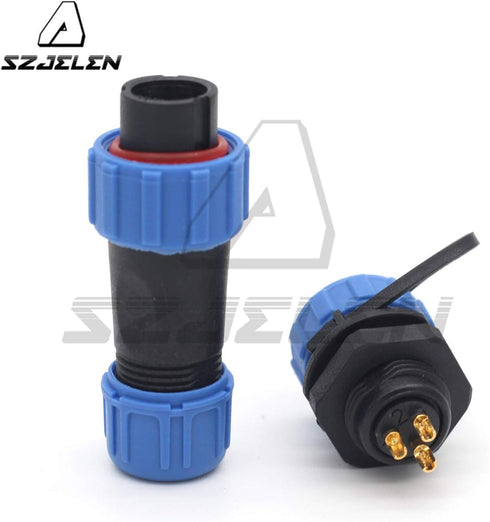 SP13 Waterproof Aviation Cable Wire Connectors, 2pin/3pin/4pin/5pin/6pin/7pin/9pin, IP67 Electrical Cable Connector