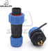 SP13 Waterproof Aviation Cable Wire Connectors, 2pin/3pin/4pin/5pin/6pin/7pin/9pin, IP67 Electrical Cable Connector