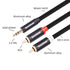 2 Pack 3.5mm to RCA Cable - Gold Plated Nylon Braided 1/8 Male to Male Stereo Aux Cord (6Ft/1.8m)