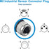 M8 4-Pin A Coding Female Circular Aviation Connector Plug, 8mm Waterproof Adapter, 4 Pack