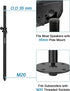 Set of 2 Speaker Pole for Subwoofer, Height Adjustable, Fits M20 Threaded Mount and 35mm Mount Speaker Extender