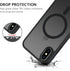 Telaso iPhone X/Xs Case - Slim, Shockproof, Anti-Scratch, Matte Black, Compatible with MagSafe Wireless Charging.