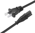 Polarized 8.2ft Power Cord for JVC Emerald EM32FL EM39FT EM55FT LT-32DM22 EM65FTR EM42FTR TV, 2 Prong Replacement