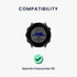 kwmobile Straps Compatible with Garmin Forerunner 55 - 2x Replacement Silicone Watch Bands, Black/Grey