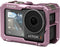 Tilta Full Camera Cage for DJI Osmo Action 3, Dual-Sided Quick Release Design with Cold Shoe Receiver, TA-T40-FCC (Pink)