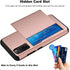 Jiunai Galaxy S20 Case, Wallet Case with Credit Card Holder, Dual Layer Rubber Cover for Samsung Galaxy S20