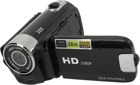 Xiuganpo 1080P 16MP 16X 2.4inch 360 32GB Camcorder, Digital Zoom Vlogging Cam Corder Recorder Video Camera Camcorder
