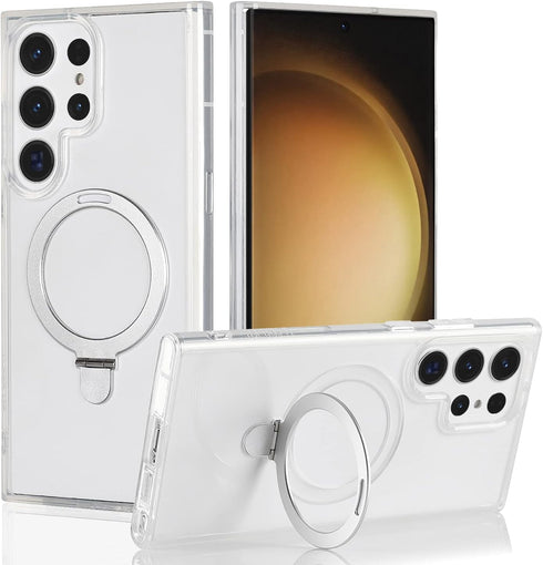 Cavor Samsung Galaxy S22 Ultra Case: Magsafe, Kickstand, Full-Body Shockproof, Slim, Crystal Clear for Men & Women.