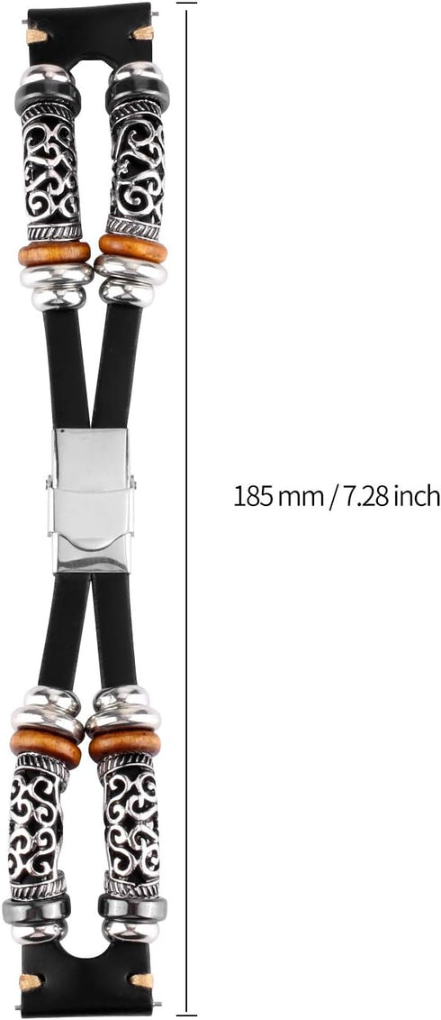 22mm Leather Vintage Bracelet Bands Compatible with Garmin Venu 2/Venu 3/Vivoactive 4 & Samsung Galaxy Watch 3/46mm