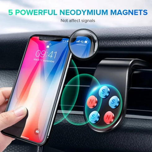 Magnetic Phone Holder for Car, Securely Clips to Air Vent, Universal Magnetic Phone Mount for Car Accessories